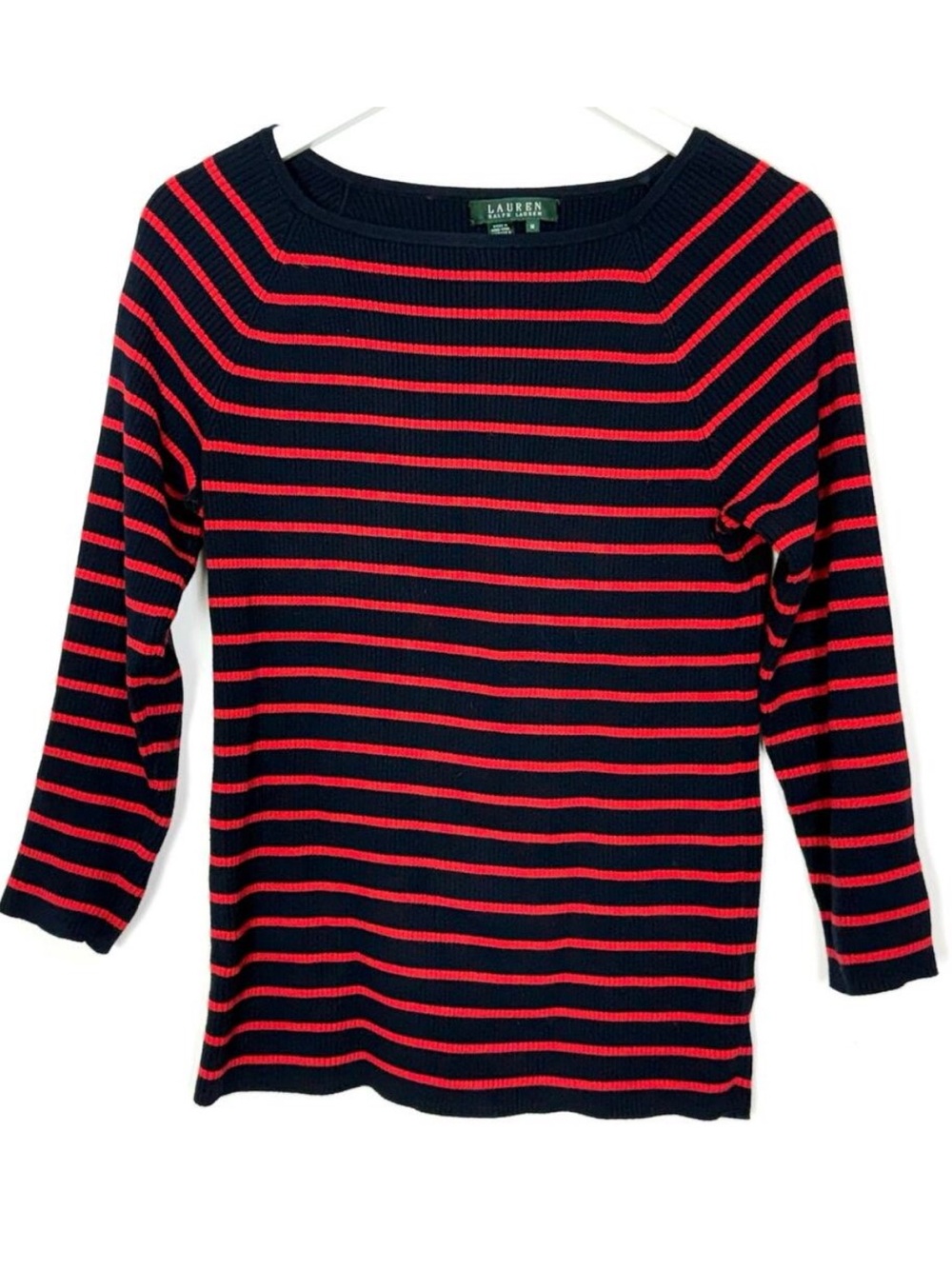 Lauren Ralph Lauren Ribbed Striped Top